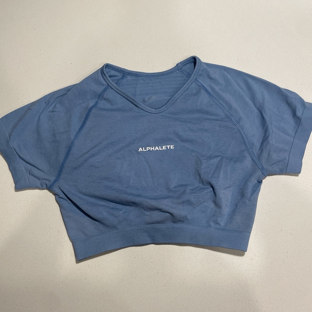 Alphalete Women's Short Sleeve Tee in Blue